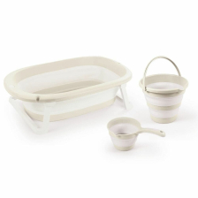 Πτυσσόμενη μπανιέρα Dolu Relax Beige, με έξοδο αποστράγγισης , κουβά και κανάτα 7271.