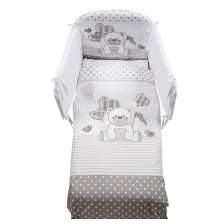 Σετ Κούνιας Italbaby KUKU Pony 4τεμ. 70х130 Grey με Πάντα Κούνιας