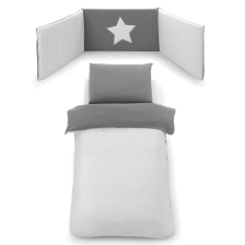Σετ Κούνιας Italbaby OSLO 4 τεμ. Star Grey με Πάντα Κούνιας