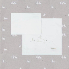 Σετ σεντόνια για βρεφικό παρκοκρέβατο Bimbidreams BUNNY, 3 τεμαχίων, 60 x 120 εκατοστών.