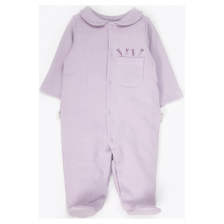 Βρεφική ολόσωμη φόρμα Bebetto RABBIT AND CARROTS LILAC 0-9 μηνών, T4408.