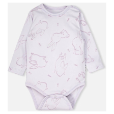 Βρεφικό κορμάκι Bebetto RABBIT AND CARROTS LILAC 12-36 μηνών, μακρυμάνικο, T4410.