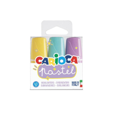 Μαρκαδόροι υπογράμμισης CARIOCA Pastel Highlighters, 3 τεμαχίων.