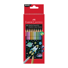 Ξυλομπογιές Faber-Castell 10 μεταλλικών χρωμάτων.