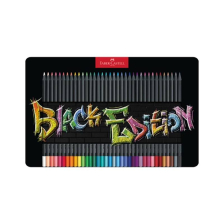 Ξυλομπογιές PENCILS Faber-Castell Black Edition σε μεταλλικό κουτί, 36 χρωμάτων.