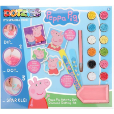 Δημιουργικό σετ Diamond Dotz Peppa Pig Φτιάξτο μόνος σου, φωτογραφίες, βραχιόλια και αυτοκόλλητα με παιδική διαμαντένια ταπισερί.
