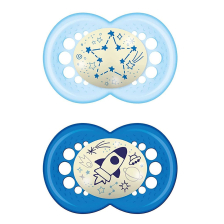 Πιπίλα MAM 2τεμ. Night Soother Blue 12μ.+