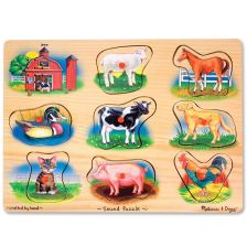 Πάζλ με ήχους Melissa&Doug Ферма 10268