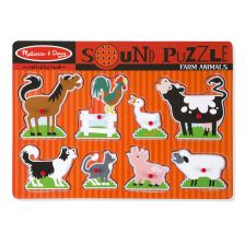 Παζλ με ήχους Melissa and Doug Φάρμα με ζώα 10726