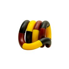 Fidget-anti-stress Tangle twist - κίτρινο ,καφέ, μαύρο