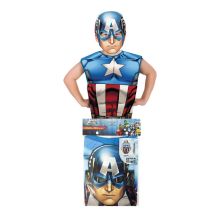Παιδική αποκριάτικη στολή Rubies T-shirt με μάσκα Captain America 620971.