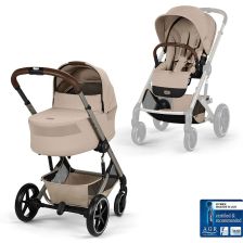 Καρότσι μωρού 2 σε 1 Cybex Balios S Lux Νέο, με πορτ-μπεμπέ S Lux.