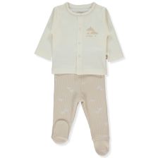 Βρεφική πιτζάμα Bebetto Organic Born With Love, 2 τεμαχίων, 0-6 μηνών, F1442.