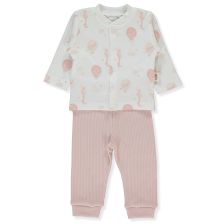 Βρεφική πιτζάμα Bebetto Organic Born With Love, 2 τεμαχίων, 0-3 μηνών, F1460.