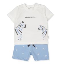 Βρεφικό σετ Bebetto Walking Zebras, Μπλε, 2 τεμαχίων, 3-24 μηνών, K4720.