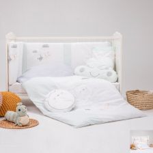 Σετ βρεφικής κρεβατοκάμαρας Bebetto με Πάντα, 60 x 120 εκατοστών, U502.