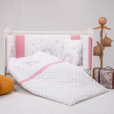 Βρεφικό σετ ύπνου Bebetto με δαχτυλίδι, Ροζ, 60X120, U508