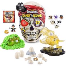 Κρανίο με αυγά δεινοσαύρων Zuru Smashers Dino Island με λαμπερό και βουρκωμένο δεινόσαυρο, φιγούρες, slime και άμμο, πάνω από 30 εκπλήξεις.