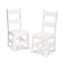 Ξύλινη καρέκλα Melissa&Doug λευκό 2 τεμ. 40220