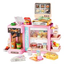 Παιδικό σούπερ μάρκετ Raya Toys Dream Supermarket, με καφετιέρα και αξεσουάρ.