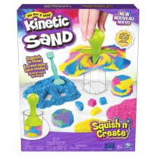 Κινητική άμμος Spin Master Kinetic Sand Squish N' Create, με αξεσουάρ.