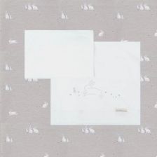 Σετ σεντόνια για βρεφική κούνια Bimbidreams BUNNY, Γκρί, 3 τεμαχίων, 50 x 80 εκατοστών.