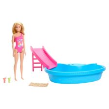 Σετ Mattel BARBIE με πισίνα και νεροτσουλήθρα, HRJ74.