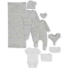 Σετ μαιευτηρίου Bebetto Little Elephant, Γκρι, 10 τεμαχίων, 0-3 μηνών, Z1054.