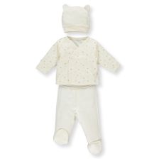 Σετ μαιευτηρίου Bebetto Pure Teddy Εκρού, 3 τεμαχίων, 0-3 μηνών, Z852.