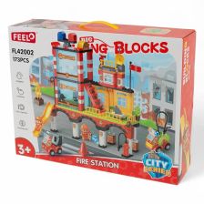Κατασκευές Feelo Big Building Blocks Πυροσβεστικός Σταθμός, FL42002, 173 τεμαχίων.