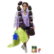 Κούκλα Mattel Barbie Extra με μακριές ουρές, δέσιμο μαλλιών και κατοικίδιο