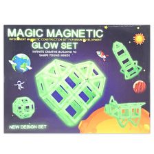 Μαγνητικές κατασκευές Raya Toys Magic Magnetic Λάμπει στο σκοτάδι, 30 τεμαχίων.