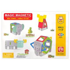 Μαγνητικές κατασκευές Raya Toys Magic Magnetic Ζωάκια, 60 τεμαχίων.