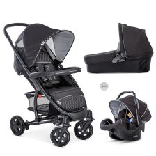 Καρότσι μωρού 3σε1 Hauck Malibu 4 Trioset black/silver