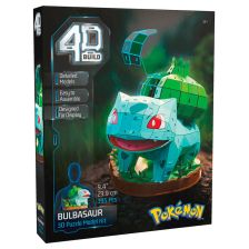 Μοντέλο συναρμολόγησης Spin Master 4D Build Pokеmon Bulbasaur, 195 τεμαχίων.