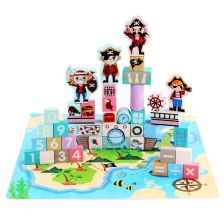 Σετ παζλ 64 κομ. και ξύλινα τουβλάκια 46 κομ. Raya Toys Πειρατές