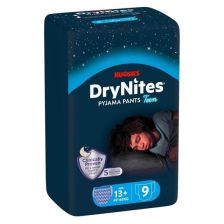 Пелени гащички HUGGIES DryNites Pyjama Pants 13+ години, 49-60 кг, 9бр. момче    