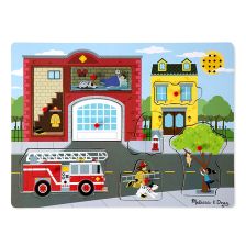 Παζλ ξύλινο Melissa and Doug Πυροσβεστική με ήχους 10736