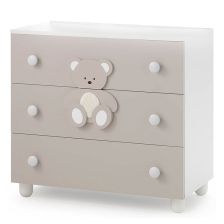 Συρταριέρα Βρεφική Italbaby PELUCHE White / CHOCO 3τεμ.