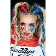 Κοσμήματα προσώπου Rubies Harley Quinn.