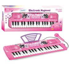 Ηλεκτρονικό αρμόνιο με μικρόφωνο  Raya Toys MTK008G Ροζ