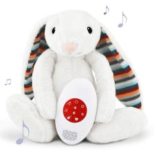 Βρεφικό μουσικό παιχνίδι ZAZU Bibi the Bunny με ήχο καρδιακού παλμού και λευκό θόρυβο, με αισθητήρα κλάματος.