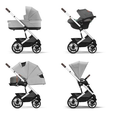 Бебешка количка Cybex Talos S Lux 2023, Moon Black
