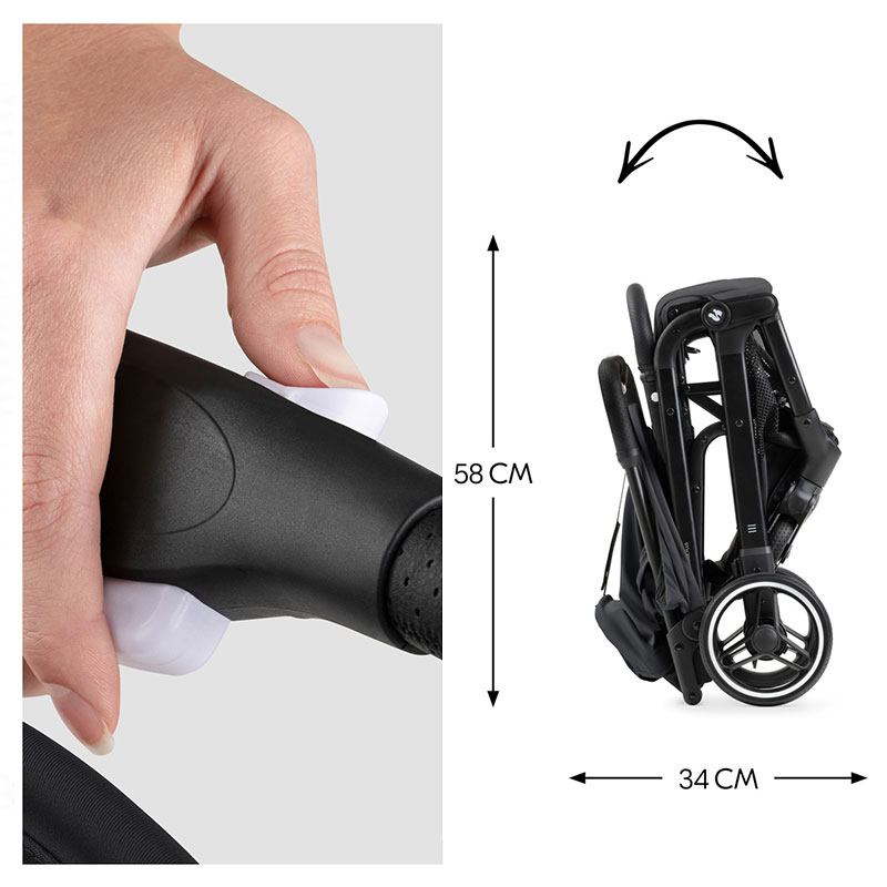 Бебешка лятна количка Hauck Travel N Care Plus, Black