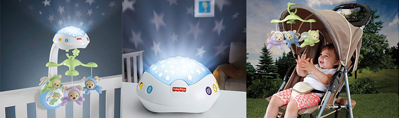 3400423 Върт.за легло с мечета -пеперуди